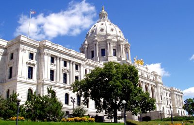 Minnesota State Capitol building in downtown St. Paul.
