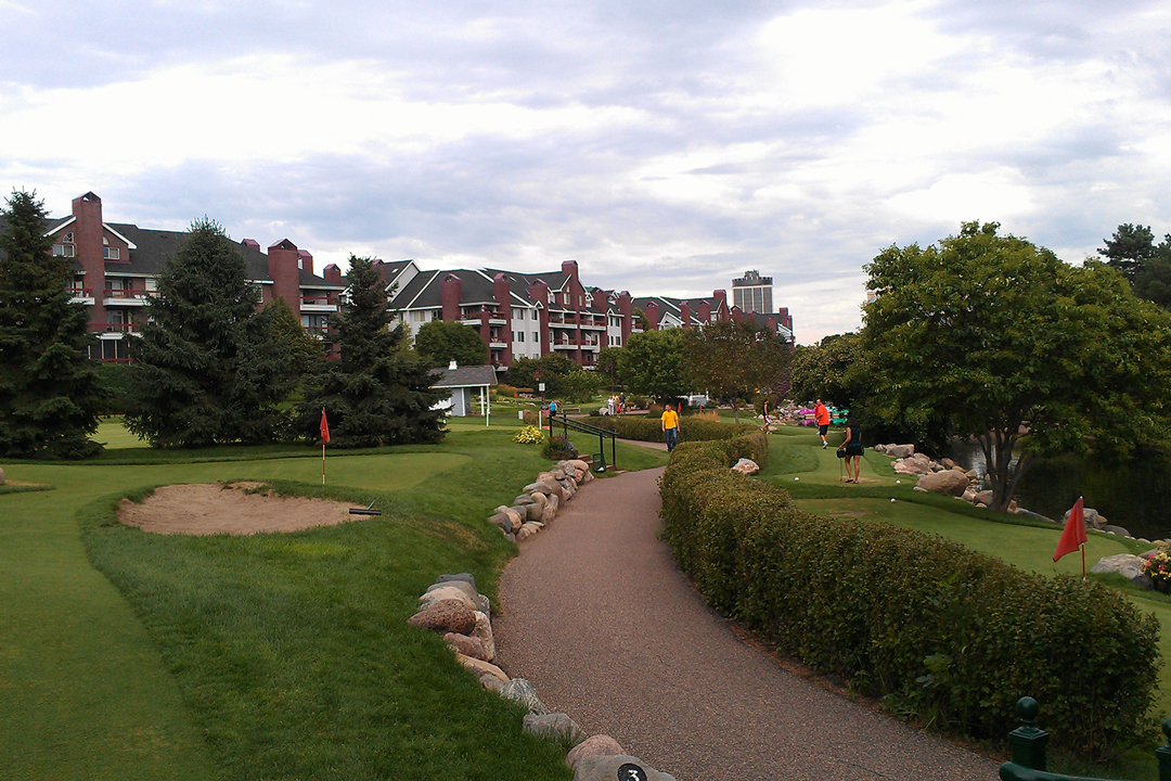 Mini golf at Centennial Lakes Park in Edina, Minnesota.