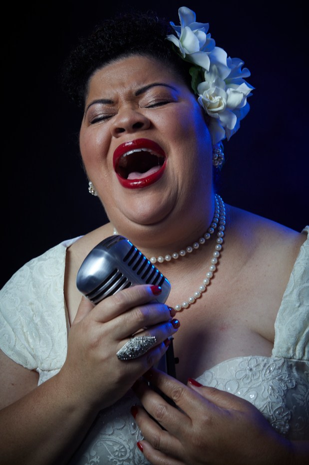 William Clark. Lady Day at Emerson's Bar and Grill - Jungle Theater 2018 Season Photo by William Clark, courtesy of Jungle Theater. Thomasina Petrus takes the stage as Billie Holiday.