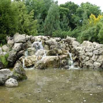 Peace Garden 2_Courtesy of Minneapolis Park and Recreation Board A serene rock waterfall at the Lyndale Park Peace Garden
