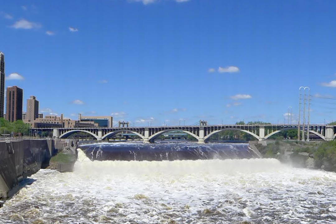 St. Anthony Falls on the Mississippi River.